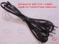 Universal AC 220v 2 Pin 1.5 Meter Length AC Power Cable Cord For Printer Power Adapter Charger Trimmer Charger Light DIY. 