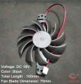 Fan DC 18V Brushless Motor Black Color With Short Cable & 2 Pin Connector For Induction Burner. 