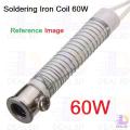 60W Soldering Iron Coil AC 220v 60 Watt Soldering Iron Core Heating Element Replacement Spare Parts Welding Tool Electric Iron Core For 60W Soldering Iron Inner. 