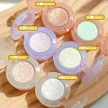 6 Colors Fine Glitter Eyeshadow Diamond Eye Shadow Palette Silvery Pink Purple Golden Cyan Brown Gorgeous Shimmer Glossy Shiny Highlighter Women Girls Eyes Makeup. 