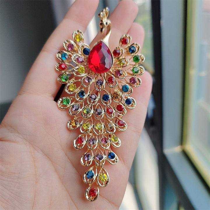 Peacock%20Corsage%20High-end%20Rhinestone%20Brooch%20Clothing%20Accessories%20-%20Image%202