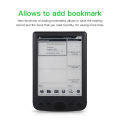 BK-6025 Portable e-Book Reader 8GB E-Ink 6inch Multifunction E-Reader 800*600 High Resolution Display Screen 300DPI.
