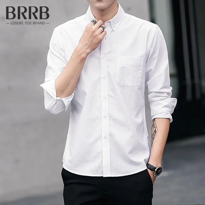 Buy%20One%20Get%20One%20Free%20Solid%20Color%20Spring%20and%20Autumn%20Youth%20Men's%20Casual%20Shirt%20Retro%20Cotton%20Shirt%20Style%20Korean%20Fashion%20-%20Image%202