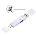 5 in 1 Multifunction Converter OTG Usb 2.0 Type C/Usb /Micro Usb/Tf/SD Memory Card Reader OTG Card Reader Adapter Mobile Phone Accessories. 