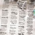 3cm/5cm*2m Transparent Material Tapes Letter English Phrase DIY Masking Tape Scrapbooking Sticker Label Stationery.