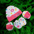 Mittens, Shoes Set Socks 3 Pcs Set (Color as per stock). 