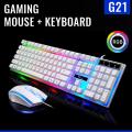 Premium Quality - Rgb Gaming Keyboard Mouse Combo G21-B Rgb Keyboard Rgb Gaming Mouse - Elevate Your Gaming Setup With High-Quality Gear.