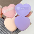 Powder Puff Foundation Cream Blending Cosmetic Candy Color Heart Shaped Puff Makeup Sponge Face.