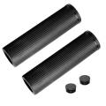 Universal Bicycle 22mm Inner Diameter Handlebar Cover Through Hole with Plug Silicone Handlebar Cover, Black Easy to Use. 