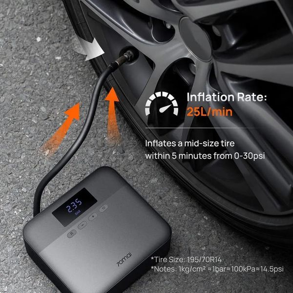 Xiaomi%2070mai%20Car%20Air%20Compressor%20Lite%2012V%20DC%20Electric%20Lightweight%20Portable%20Tire%20Air%20Inflator%20Pump%20for%20Car%20Bike%20Motorcycle%20-%20Image%203