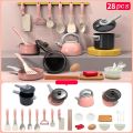 28/61/71/86pcs Real Cooking Toy Pretend Play Play Kitchen Accessories Set Cooking Game Set Pretend Food Pretend Play Cooking Toys Mini Plastic Simulation Cooking Toys Toddlers-Kids. 