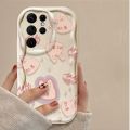 S24 Ultra Cute Pink Rabbit Phone Case For Samsung Galaxy S24Ultra S24 S23 S22 Plus S21 S20 FE A25 A55 A35 5g Soft Silicone Cover. 