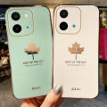 New Phone Case For Vivo Y28 Cover Screen Dustproof and Anti Drop Maple Leaf Shape For Vivo Y28 4G Case. 
