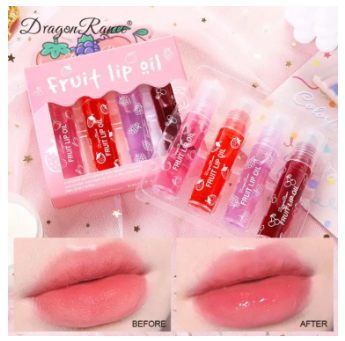 Dragon%20Ranee%204%20Pcs%20Fruit%20Lip%20Oil%20Set%20Lip%20Gloss%20Crystal%20Jelly%20Liquid%20Lipstick%20Set%20-%20Image%203