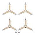 4Pcs/set 3 Clips Adjustable Bed Corner Holder Bed Sheet Fasteners Mattress Cover Clips Heavy Duty Bedding Sheets Elastic Straps.