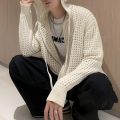 Men Sweater Long Sleeve Zipper Closure Solid Hollow-out Super Soft Men Hooded Sweater Coat Autumn Cardigan Gift for Student. 