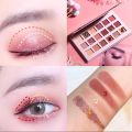 [Buy 1 Take 1 ] 18 Color Eye Shadow Palette Pearlescent Matte Eye Makeup Korea Style Nude Eyeshadow Palette Free Makeup Brush Set. 