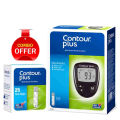 CONTOUR PLUS meter Blood Glucose Monitoring Device and 25 Pcs Strip. 