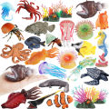 Alien Lifelike Ocean Marine Animals Figurine Model Eels Globefish Coral Octopus Squid Stingray Monkfish Sea Life Action Figure Kid Toy. 