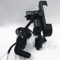 Motorcycle Phone Holder with USB Charger 360 Rotation Bike Mobile Charger Fast Charging Bike Mobile Holder. 