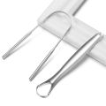 【Happy baby toy store】Useful Tongue Scraper Cleaner Stainless Steel Metal Medical Mouth Cleaning Oral Brush Dental Reusable Fresh.