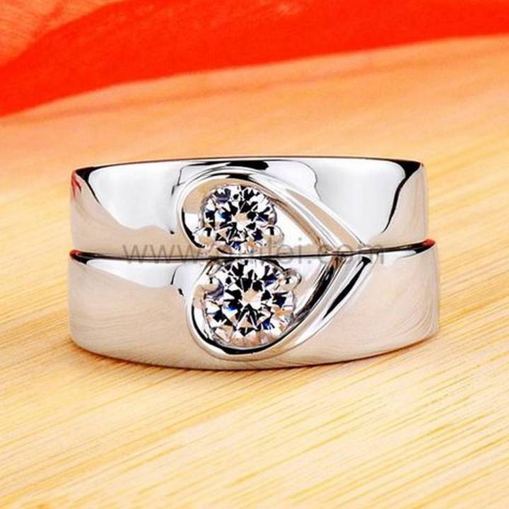 Stainless Steel Love Couple Finger Rings - Ring For Girls