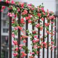 2.5M Artificial Peony Flowers Rattan String Decor for Wedding Home Hotel Garden Garden Roses Arch Door Decoration. 