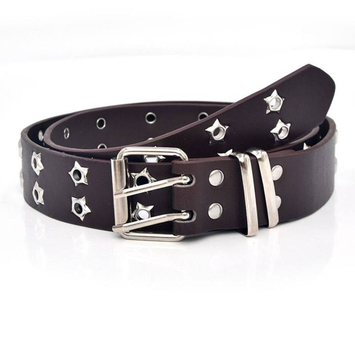 belt%20for%20women%20new%20%20sale%20y2k%20belt%20belt%20for%20women%20for%20pants%20Adjustable%20Trendy%20Wide%20Side%20For%20Man%20Star%20Hole%20Dresses%20Belt%20Accessories%20Waist%20Strap%20Double%20Grommet%20Hole%20Korean%20Waist%20Belts%20Women%20Waistband%20-%20Image%202
