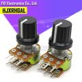 5Sets 5PCS+5PCS WH148 B1K ~ B1M ohm 1K 2K 5K 10K 20K 6Pin 15mm 10K 3 Terminal Linear Taper Rotary potentiometer for Arduino. 