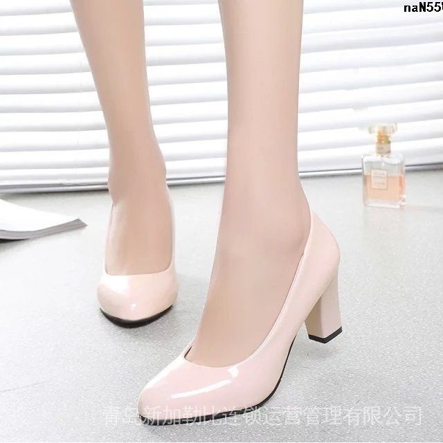 Work%20round%20Toe%20Professional%20High%20Heels%20Large%20Feet%20Lady%20Middle%20Shallow%20Mouth%20Soft%20Surface%20Heel%20Size%20Single%20New%20Spring%20and%20Autumn%20OL%20Chunky%20Heel%20?%20Leather%20Shoes%20%CB%87%20-%20Image%206