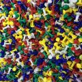 [huite]Color Random Push Pin Plastic Assorted Pack School Painting Drawing Notice Cork Felt Board Thumbtack. 