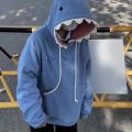Sweatshirts For Women Shark Hoodie Long Sleeve Blue Kawaii Shark Shape Hooded Pullover Sweatshirts Graphic Sweatshirts Women KEEMEEUYZO.