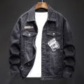 New Workwear Denim Jacket Men's Korean Fashion Loose Jacket Boys Casual Handsome Retro Outerwear. 