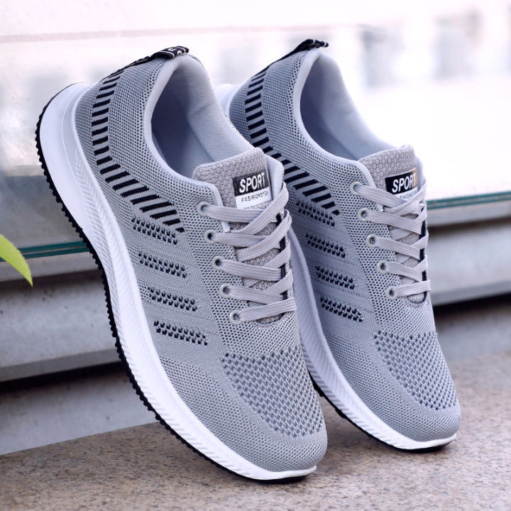 Soft soled men's shoes, men's sneakers, breathable mesh shoes, fashionable casual shoes, non-slip wearable work shoes, running shoes