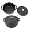 Dutch Oven Pot, Cast Iron Pot Uncoated Dual Loop Handle for Kitchen. 