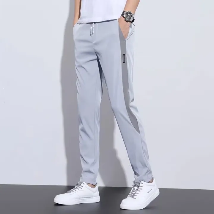 Summer%20Thin%20Ice%20Silk%20Pants%20Men's%20Summer%20New%20Korean%20Style%20Trendy%20Sports%20Casual%20Pants%20Straight%20Loose%20Long%20Pants%20-%20Image%206