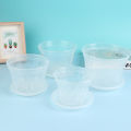 1Pc Flowerpot With Tray Planter Drainage Pots With Holes Transparent Orchid Pots Mystic. 