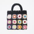 Handmade Crochet tote bag Unique Knitted Casual Floral handbag Hollow out Trendy Large capacity bag for Fashionable accessories  use Beach outings Shopping trips Gift for women. 