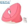 HKZA 2.4G Wireless Vertical Mouse Ergonomic USB Mouse 1600DPI Office Mice Pink 6D Mini Silent Gamer Mause for Computer Laptop PC. 