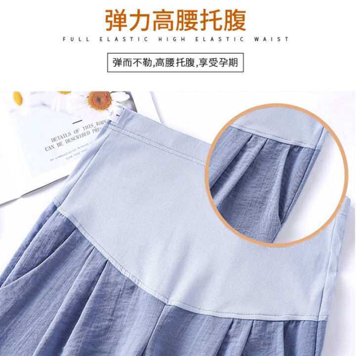 Summer%20Thin%20Cotton%20Linen%20Maternity%20Pants%20Belly%20Casual%20Straight%20Loose%20Pants%20Clothes%20for%20Pregnant%20Women%20Pregnancy%20Trousers%20-%20Image%204