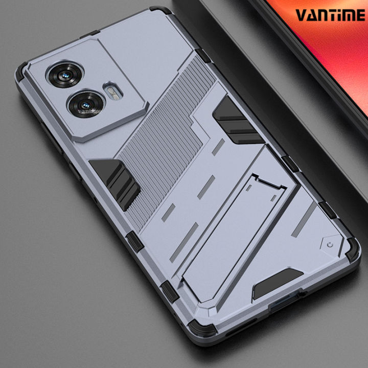 Vantime for Motorola Edge 50 Fusion 5G Armor Case Kickstand Shockproof Matte Back Hard Cover