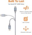 Amazon Basics Nylon Braided 60W 6 Feet USB-C to C 2.0 Fast Charger Cable for mobile and laptop , 480Mbps Speed, USB-IF Certified, for Apple iPhone  17/16/15, iPad, Samsung Galaxy, Tablets, Laptops. 