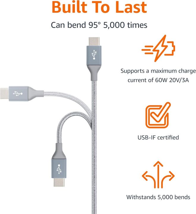 Amazon%20Basics%20Nylon%20Braided%2060W%206%20Feet%20USB-C%20to%20C%202.0%20Fast%20Charger%20Cable%20for%20mobile%20and%20laptop%20,%20480Mbps%20Speed,%20USB-IF%20Certified,%20for%20Apple%20iPhone%20%2017/16/15,%20iPad,%20Samsung%20Galaxy,%20Tablets,%20Laptops%20-%20Image%205