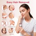 4-in-1 Electric Razor for Women - Rechargeable Painless Body & Facial Hair Remover, Bikini Trimmer for Legs, Underarm & Face, Portable Women's Shaver Set with Smooth Glide Technology.