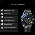 DGSenpi Fashion Business Casual Men High-End Watch Automatic Non-Mechanical Men Calendar Luminous Waterproof Watch. 