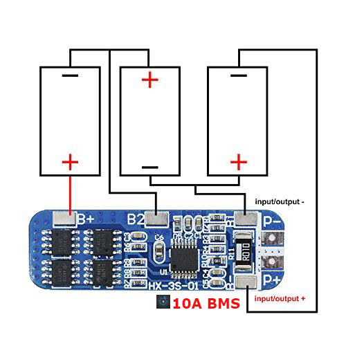 10A BMS Electrical Lithium Battery Protection Circuit Board 3S 12V 18650 - Battery - Battery