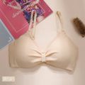 Korean Style candy color Bra Cotton Straps Bra camisole Wrapped Chest Gathered Breathable. 