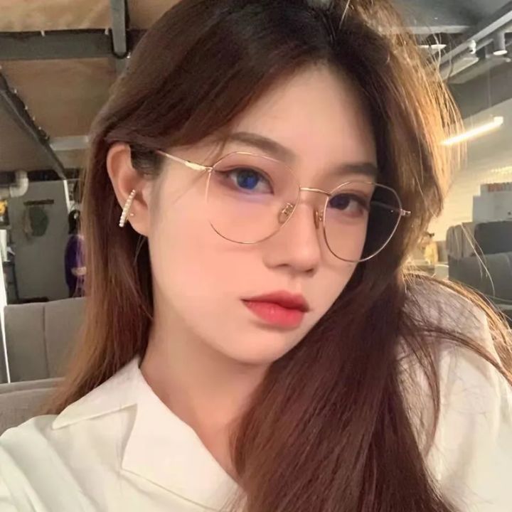 Clear%20Glasses%20Women%20Polygonal%20Metal%20Frame%20Eye%20Glasses%200%20Flat%20Mirror%20Girls%20eyewear%20Anti%20Blue%20Light%20Glasses%20Fashion%20Eyeglasses%20-%20Image%203
