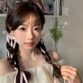 Cloth hair accessories Bow Braided Hair Ribbon Tied Hair Ribbon Hairpin Side Bangs Cute Antique Hair Accessories. 