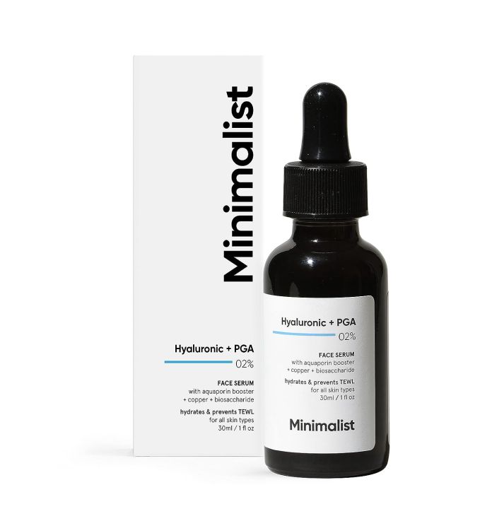 Minimalist 2% Hyaluronic Acid + PGA Serum for Intense Hydration, Glowing Skin & Fines Lines-30 ml
